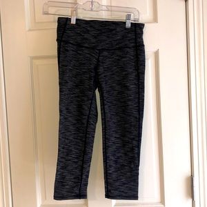 Cropped Athleta Grey Striped Leggings